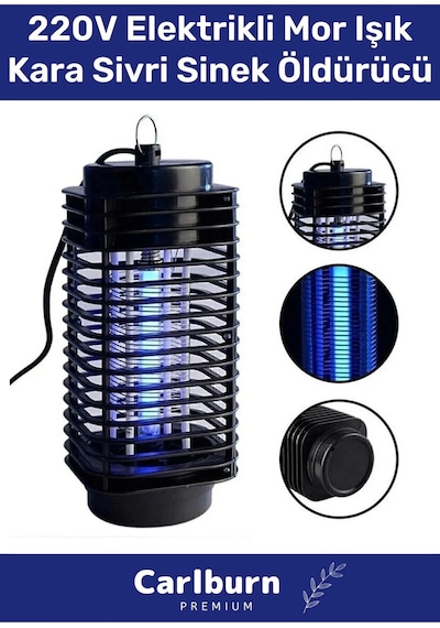 Özel Üretim Prizli Az Yer Kaplar 220v Elektrikli Cihaz Cız Lamba Mor Işık Kara Sivri Sinek Öldürücü