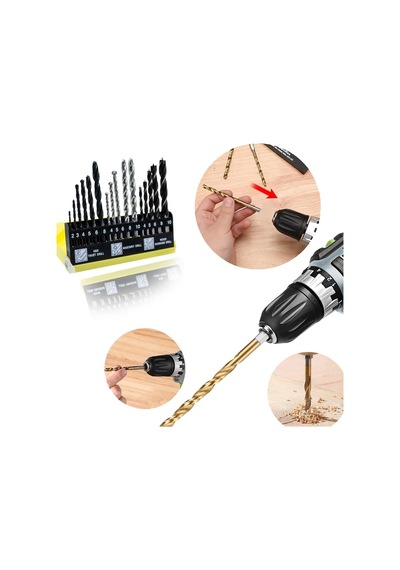 Keneth 16 Parça Ahşap-metal-beton Matkap Ucu Seti Pointteq Sprial Yeni Teknoloji 16pcs Drill Bit