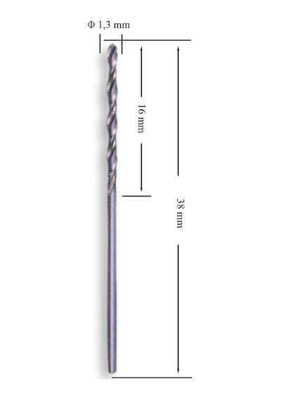 MTE 1,3 mm Taşlanmış Metal Matkap Ucu HSS DIN 338