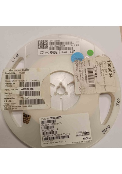 Rc0402fr-0747rl 47r 402 Yageo Smd Direnç 750 Adet