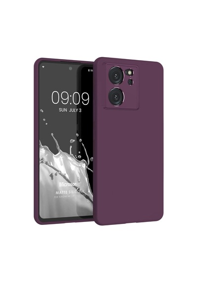 Matte Silicone Xiaomi Mi 13t Pro İçin Kılıf Mor Mi 13t Pro İle Uyumlu Kılıf - Mor