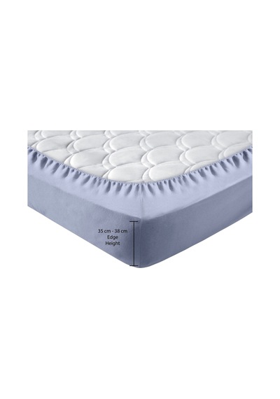 Penye Lastikli Çarşaf, Çift Kişilik , Açık Gri, %100 Pamuk Örme Kumaş, 130 Gr/m² Açık Gri