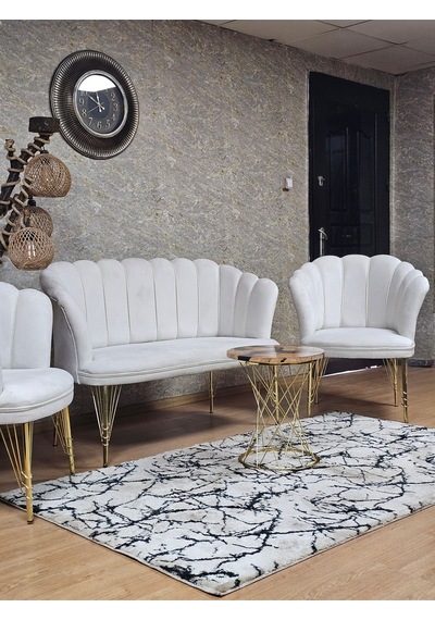 Zafir Gold Kaplama Tel Ayak Papatya Çay Seti Koltuk Takımı , Balkon, Salon, Ofis, Cafe Koltuk Takımı Krem Zafir Gold Kaplama Tel Ayak Papatya Çay Seti Koltuk Takımı , Balkon, Salon, Ofis, Cafe Koltuk Takımı Krem