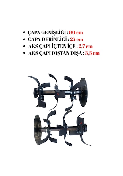 Fırtına 310 7 HP Dizel Çapa Makinesi + Teker Set