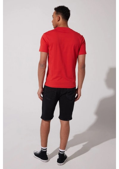 Lee Bisiklet Yaka T-Shirt Kırmızı Erkek Kısa Kol T-Shirt 000000000101982741 Kırmızı