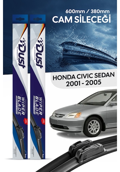 Honda Civic Sedan Silecek Takımı 2001-2005 Uyumlu 600mm/380mm
