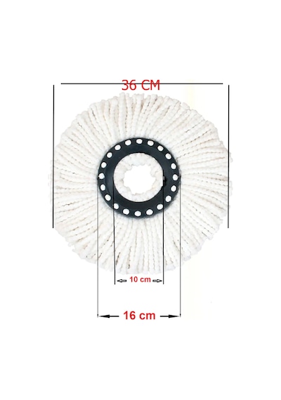 Lider Mikrofiber Yuvarlak Mop Paspas Vileda Ucu 3 Adet