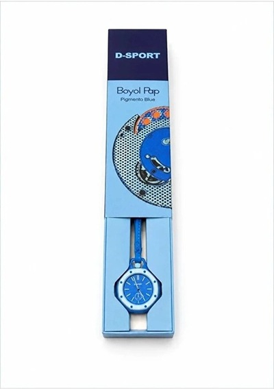 Vothoon Renkli Lüks Saat Tasarımlı Çanta Süsü Bag Charm Anahtarlık Mavi