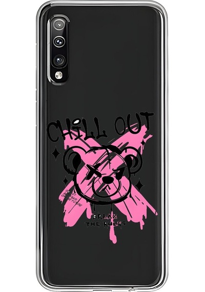 Samsung Galaxy A50 Uyumlu Şeffaf Kılıf Graffiti 6 Tasarımlı