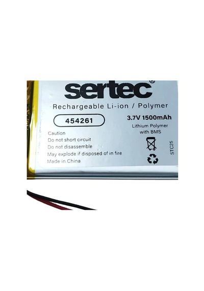 Sertec 454261 3.7v 1500 Mah Li-polymer Pil Devreli/1.5a Evimdeyokyok
