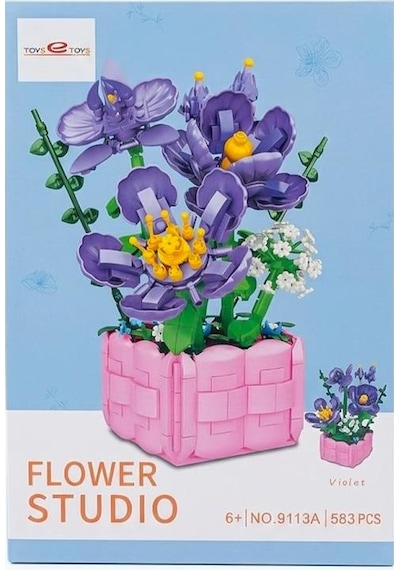 Toys E Toys Flower Studio Gül Çiçek Yapı Blok Seti 550 Parça 9109a