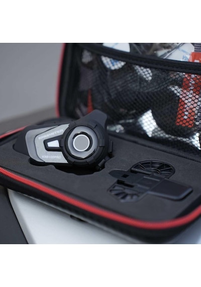 Knmaster Kn6100 Pro Motosiklet Kask İnterkom Seti-karbon Siyah