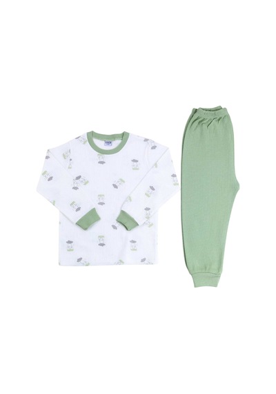 Sebi Bebe Paraşüt Pijama Takım 9159 Yeşil