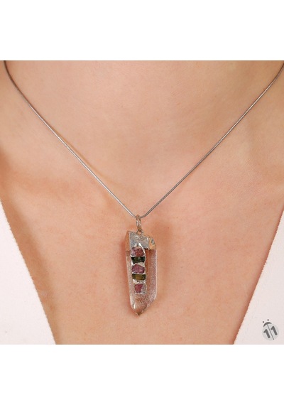 Quartz Turmalin Kolye Ucu