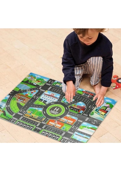Zhltoys Çocuk Oyun Matı Mutlu Şehir Hayatı 83x57 Cm
