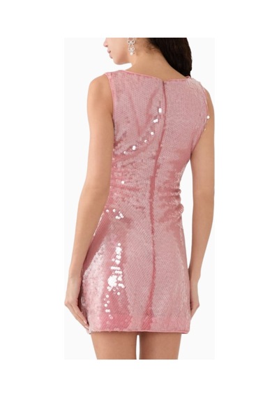 Staud Eton Dress, Mini Elbise, M Yaka Ve Fırfır Detaylı, Zarif Ve Çok Yönlü Pembe