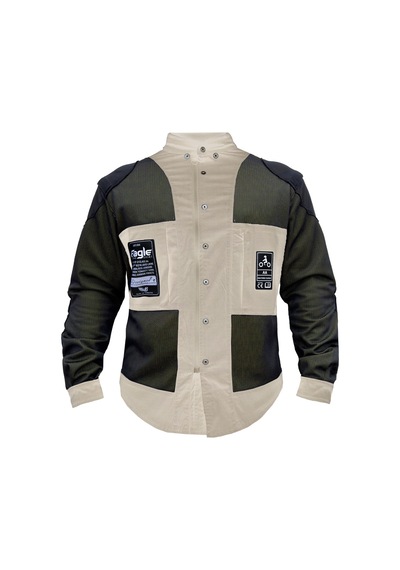 Eagle Beige Korumalı Motosiklet Gömleği Erkek