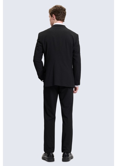 Hatemoğlu Siyah Slim Fit Mono Yaka Casual Takım Elbise