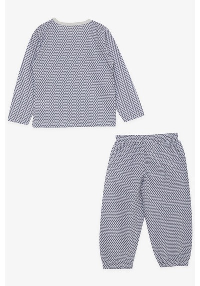 Breeze Kız Bebek Pijama Takımı Minik Çiçek Desenli 9 Ay-3 Yaş, Beyaz