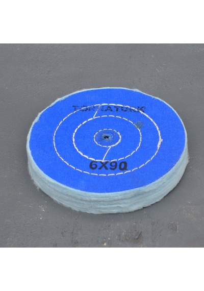 6x60 6 İnç Mavi Polisaj Keçesi - 150mm