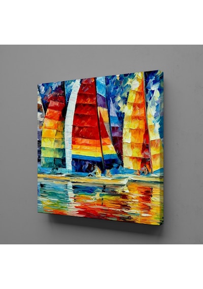Gemiler Temalı Kanvas Tablo 100x100cm
