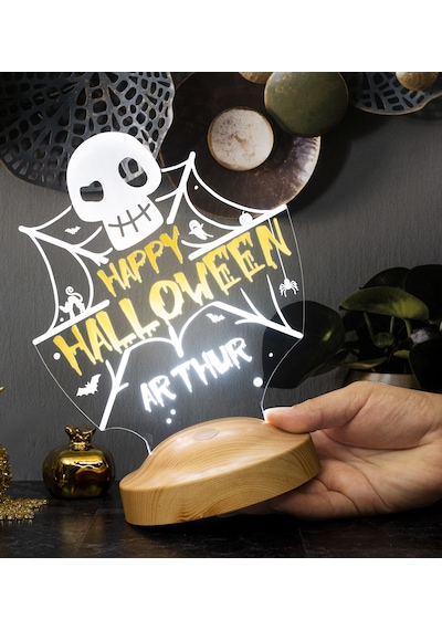 Cadılar Bayramı Halloween Hediyesi, Happy Halloween Led Lamba