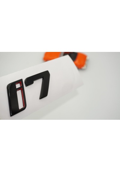 Dk Tuning Yeni İ7 Bagaj Siyah Kırmızı Abs Yazı Logo Bmw İle Uyumlu -