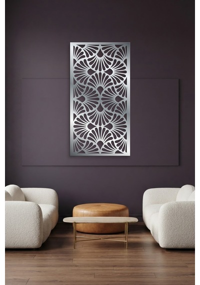 Dekoratif Panel Metal Duvar Tablosu - Duvar Sanatı - Duvar Dekoru - Krom