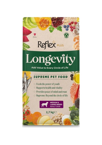 Plus Longevity Orta Ve Büyük Irk Yetişkin Köpek Maması 2700g