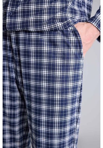 Defacto Regular Fit Ekose Desenli Uzun Kollu 2li Pijama Takımı H7538ax26aunv135 Lacivert-nv135 Defacto Regular Fit Ekose Desenli Uzun Kollu 2li Pijama Takımı H7538ax26aunv135 Lacivert-nv135