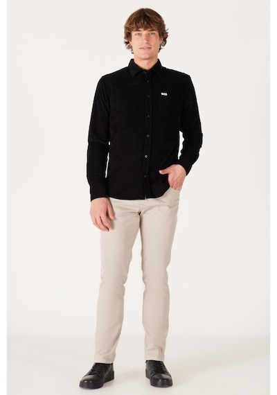 Wrangler Erkek Kadife Gömlek Black Black