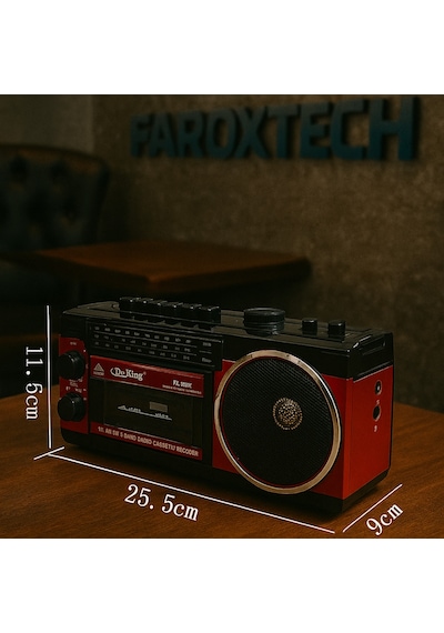 Retro Klasik Kaset Çalarlı Fm/am/sw Radyo Bluetooth, Usb, Sd Kart Destekli Taşınabilir Hoparlör