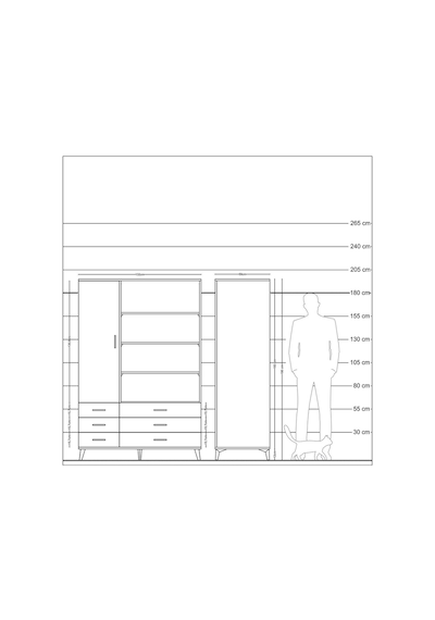 Kronos Dolap 8 Raflı 6 Çekmeceli Tek Kapaklı 132x59x195 Çam-antrasit/antrasit Antrasıt/antrasıt Kronos Dolap 8 Raflı 6 Çekmeceli Tek Kapaklı 132x59x195 Çam-antrasit/antrasit Antrasıt/antrasıt