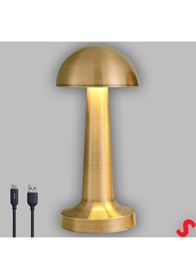 Şarjlı Dokunmatik Ayarlanabilir Renk Tonlu Led Masa Lambası - 22cm Renkli