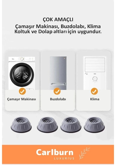 Özel Üretim Gürültü Engelleyici Titreşim Önleyici Kauçuk Çamaşır Bulaşık Makinesi 12 Adet Ayak Pedi