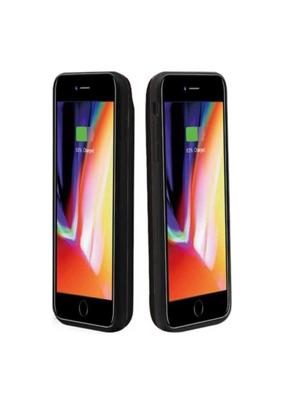 Apple Uyumlu iPhone 6 Plus Zore 6000 Mah Şarjlı Kılıf Siyah