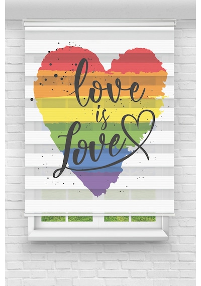 Perdecizade Enxboy Love Dijital Baskılı Zebra Perde-cocuk Odası-stor Perde Renkli