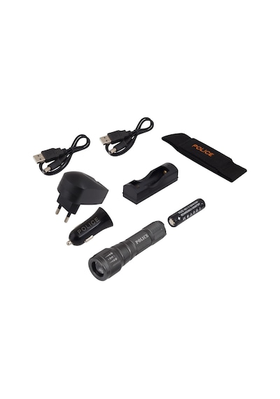 Police Ps-15 Cree Power Led Zoomlu Şarjlı El Feneri Gri