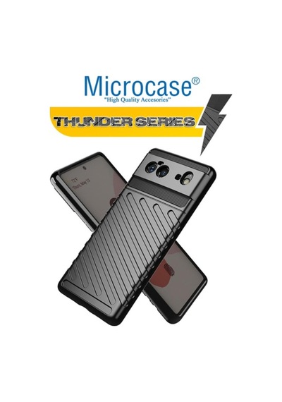 Google Pixel 6 Thunder Serisi Dayanikli Silikon Kilif - Siyah 549417629