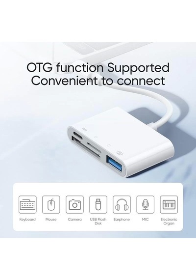 Joyroom S-h142 Lightning - Usb Otg Kart Okuyucu 4 İn 1