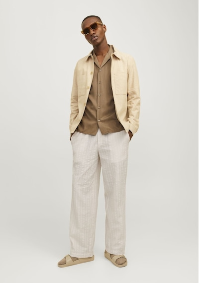 Jack & Jones Erkek Rahat Kesim Jogger Pantolon - Bill 12258597 Moonbeam Bej