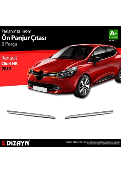 S-Dizayn  Renault Clio 4 Hb Krom Ön Panjur 2 Prç. 2012 Üzeri
