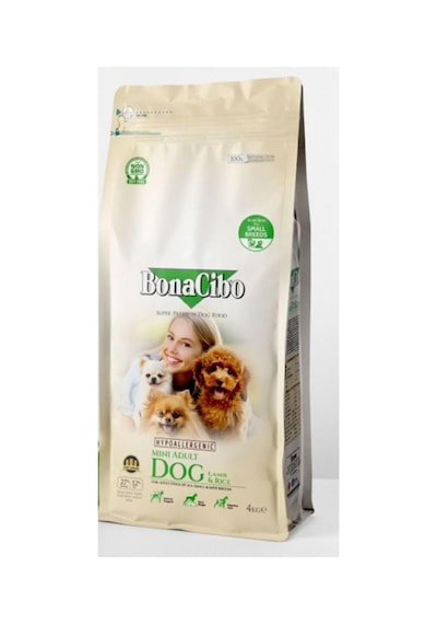 Mini Irk Yetişkin Kuzu Etli Ve Pirinçli Köpek Kuru Maması 4 Kg
