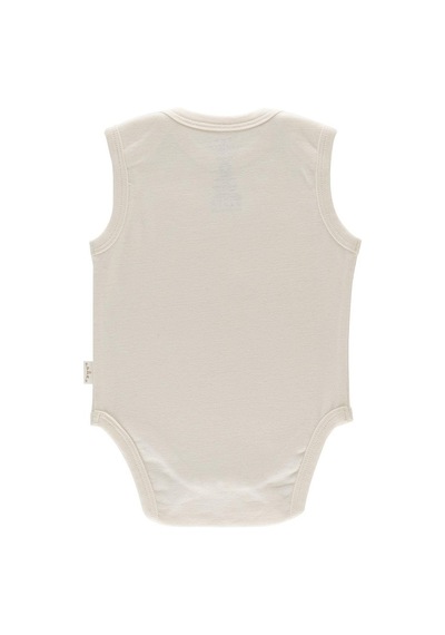 Naturaborn Naturaborn Gots Organik Sertifikalı Bebek Kolsuz Body Ekru