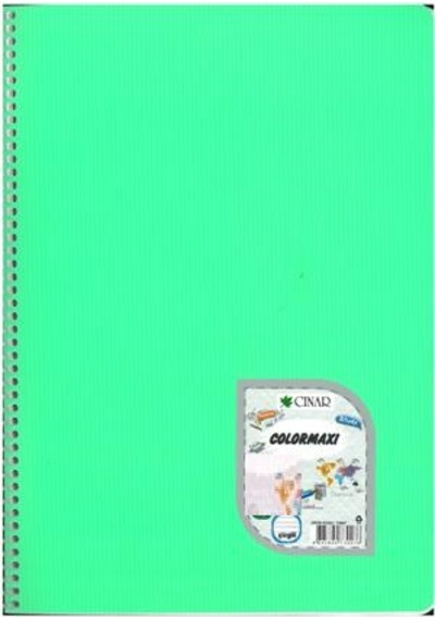 Çınar Colormaxi Spiralli Pp. Kap A5 60 Yp Çizgili Açık Yeşil