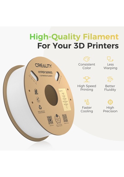 Creality Resmi Hyper Pla Filament Beyaz 4kg, Yüksek Hızlı Baskı İçin 3d Yazıcı Filamenti, Dayanıklı Ve Dirençli, Pürüzsüz, Çıkıntı Performansı Boyutsal Doğruluk +/-0,03 Mm, 4 Rulo Creality Resmi Hyper Pla Filament Beyaz 4kg, Yüksek Hızlı Baskı İçin 3d Yazıcı Filamenti, Dayanıklı Ve Dirençli, Pürüzsüz, Çıkıntı Performansı Boyutsal Doğruluk +/-0,03 Mm, 4 Rulo