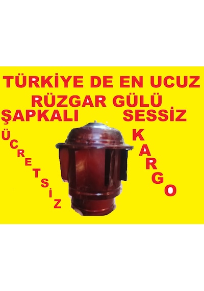 Baca Döner Şapka Rüzgar Gülü Uyuyan Kömür Odun Soba Sessiz