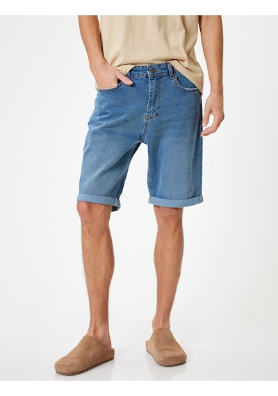 Koton Slim Fit Kot Şort Bermuda Cep Detaylı Pamuklu Orta İndigo 4sam40028ıd İndigo Koton Slim Fit Kot Şort Bermuda Cep Detaylı Pamuklu Orta İndigo 4sam40028ıd İndigo