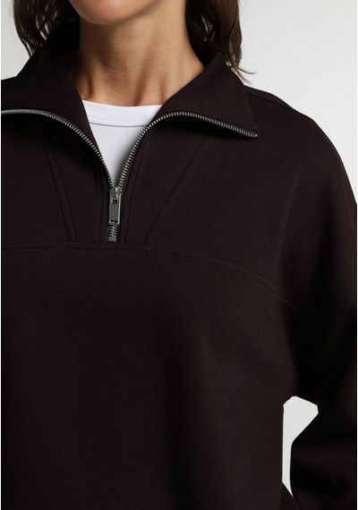 Colin's Colins Regular Fit Fermuarlı Düz Kadın Mor Sweatshirt Cl1080743 Q1.v2 Dpl Dark Plum