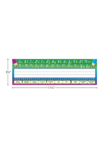 Cursive Writing Name Plates, Pack Of 36 Çok Renkli